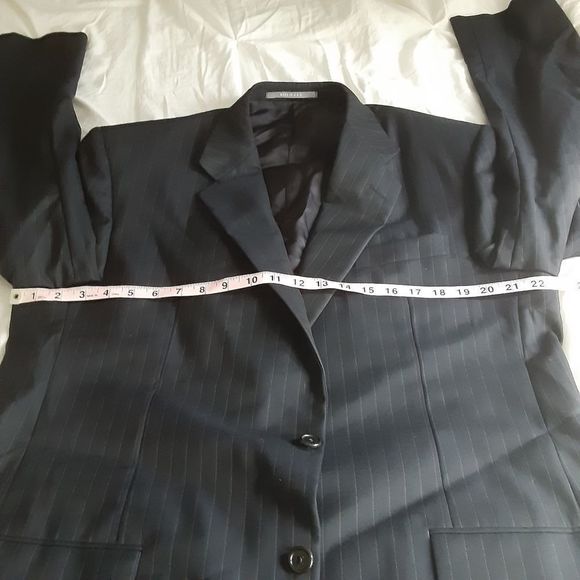 Hicky Freeman Lora Piana made in the USA black gray stripe 2 button sport coat - Picture 6 of 13